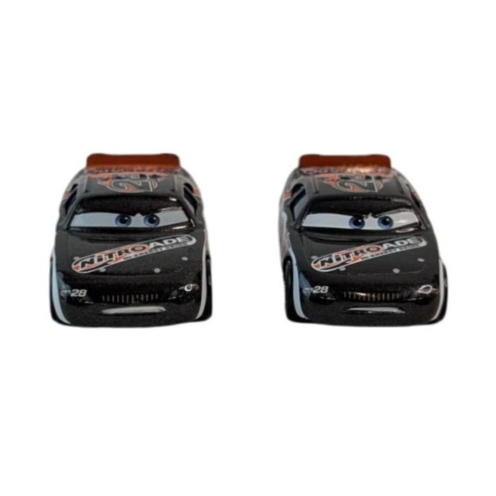 Disney Pixar Cars Nitroade #28 Aiken Axler Race Cars w/Pit Crew Pitty - Picture 5 of 13